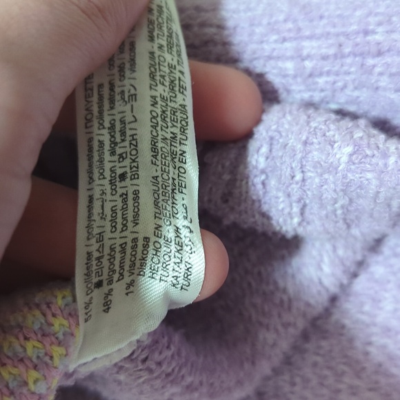 Zara groovy Y2K glittery cotton sweater ying yang flowers medium - Picture 6 of 6